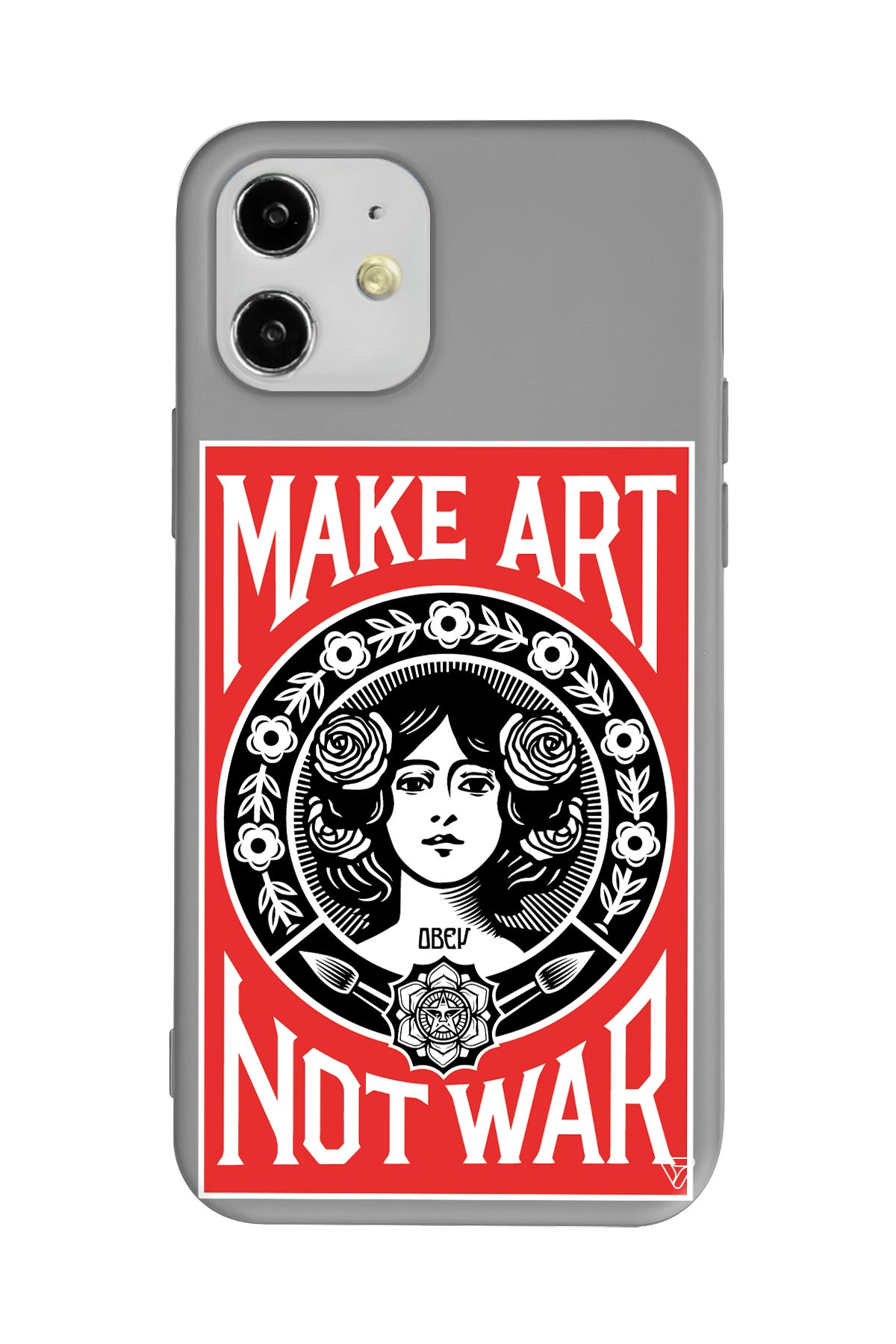 Obey Make Love Lansman Model İçi Kadife Silikon Telefon Kılıfı