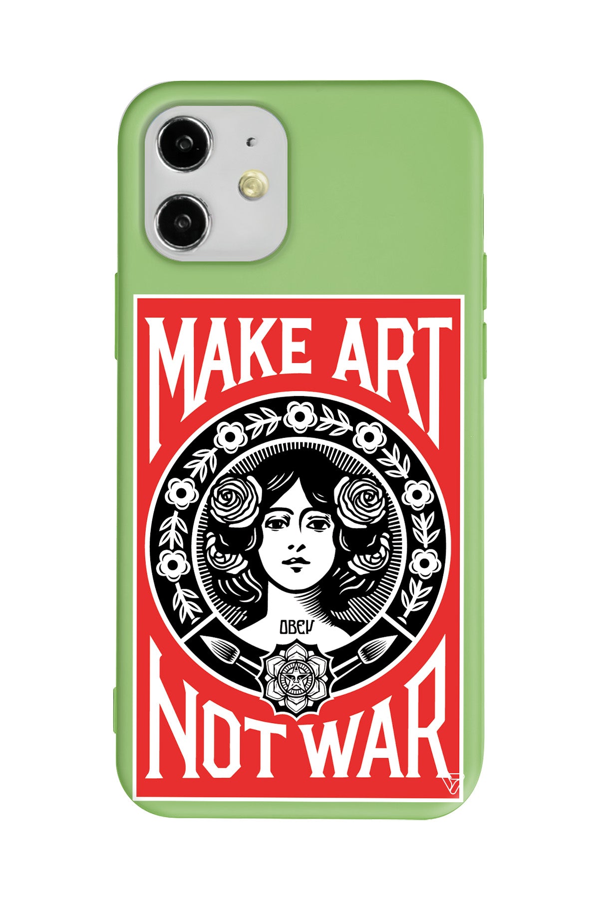 Obey Make Love Lansman Model İçi Kadife Silikon Telefon Kılıfı