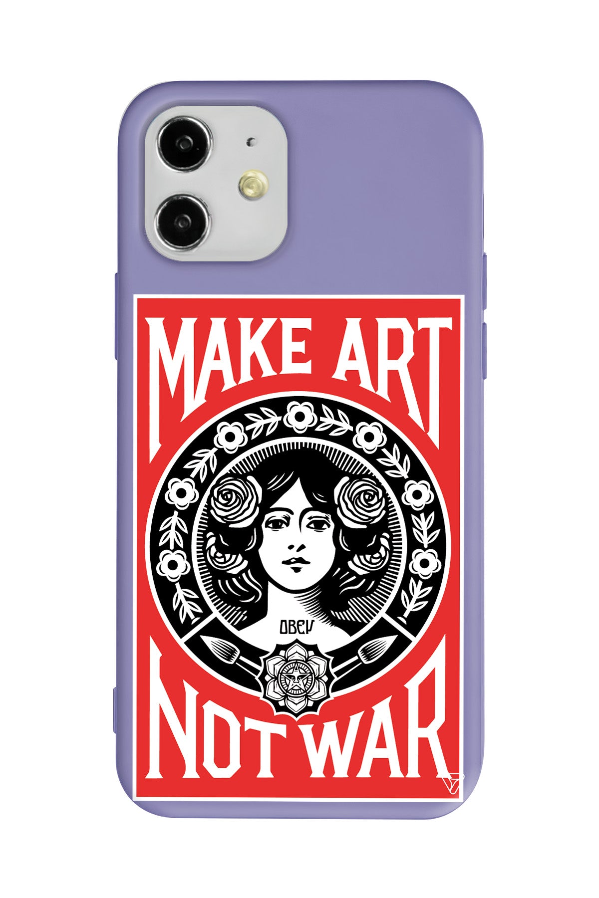 Obey Make Love Lansman Model İçi Kadife Silikon Telefon Kılıfı