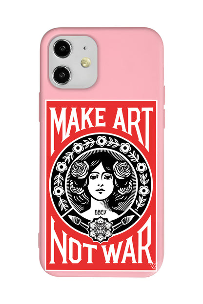Obey Make Love Lansman Model İçi Kadife Silikon Telefon Kılıfı