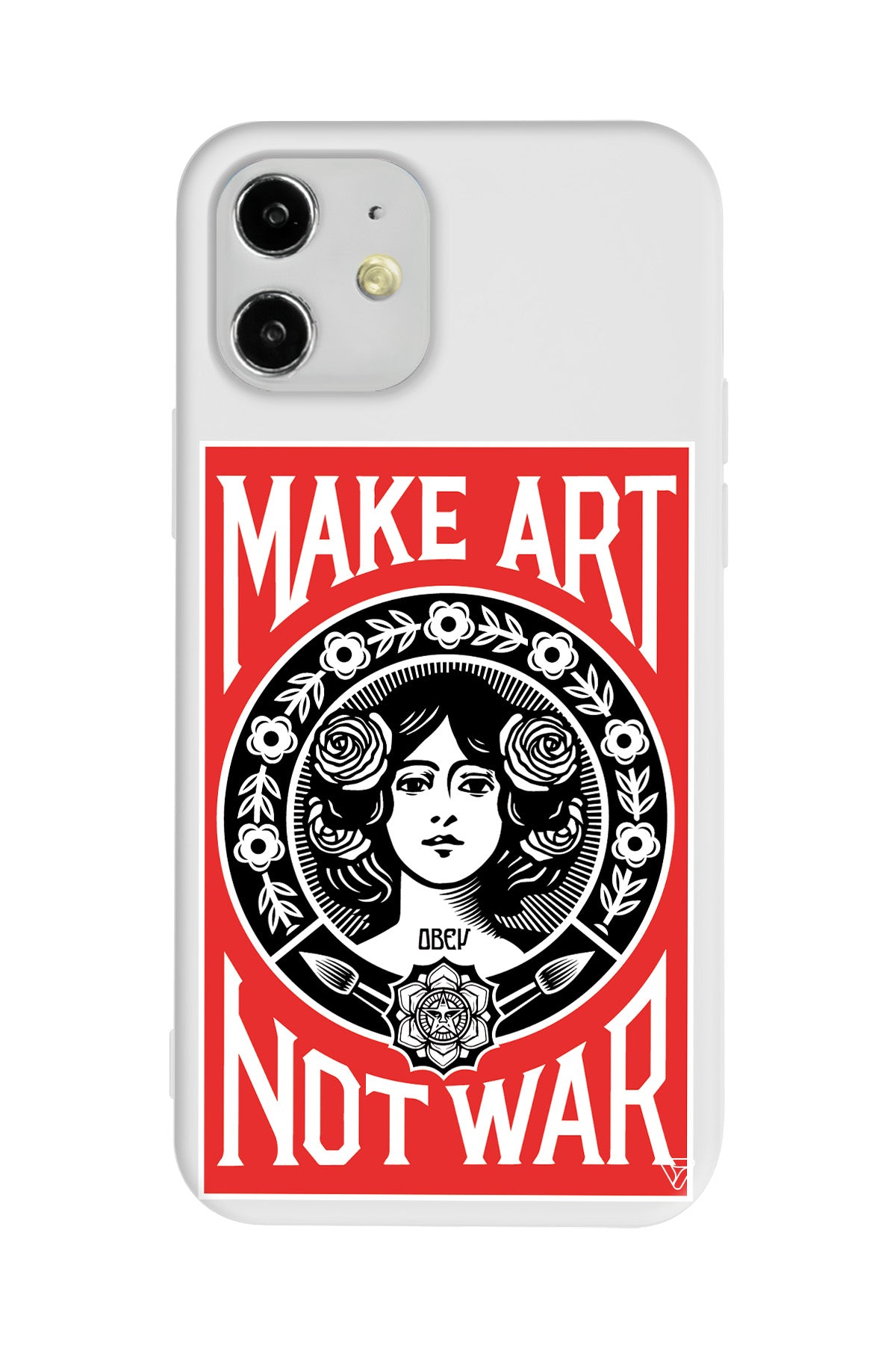 Obey Make Love Lansman Model İçi Kadife Silikon Telefon Kılıfı