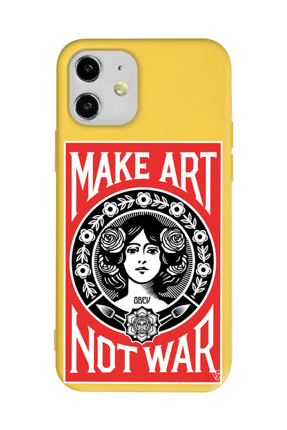 Obey Make Love Lansman Model İçi Kadife Silikon Telefon Kılıfı