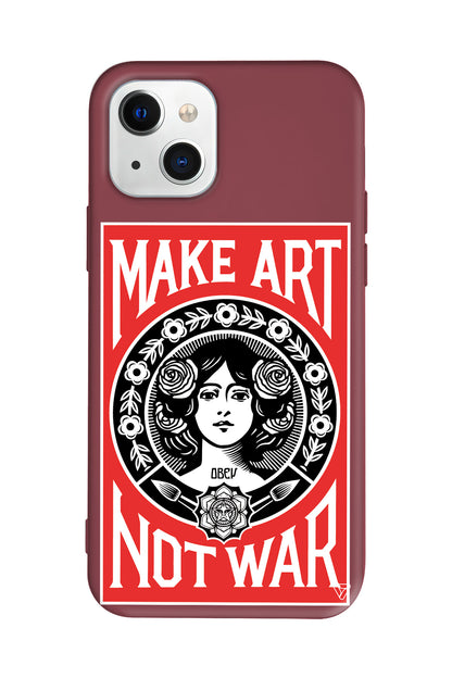 Obey Make Love Lansman Model İçi Kadife Silikon Telefon Kılıfı