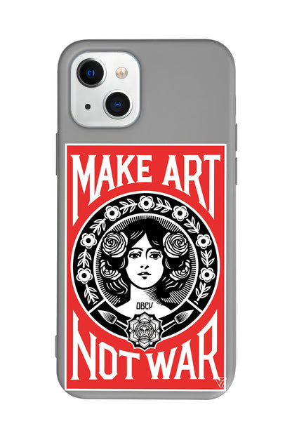 Obey Make Love Lansman Model İçi Kadife Silikon Telefon Kılıfı