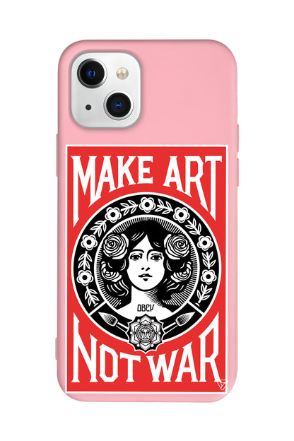 Obey Make Love Lansman Model İçi Kadife Silikon Telefon Kılıfı