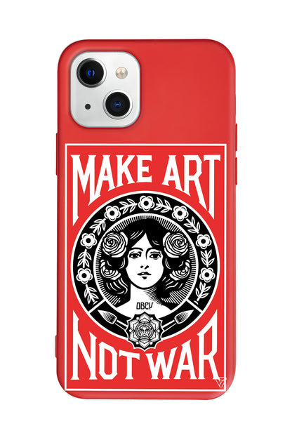 Obey Make Love Lansman Model İçi Kadife Silikon Telefon Kılıfı – Plus Serisine Özel