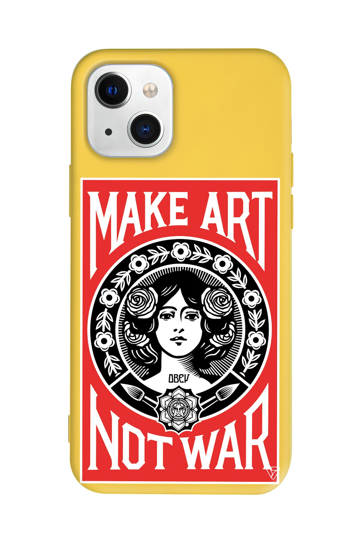 Obey Make Love Lansman Model İçi Kadife Silikon Telefon Kılıfı