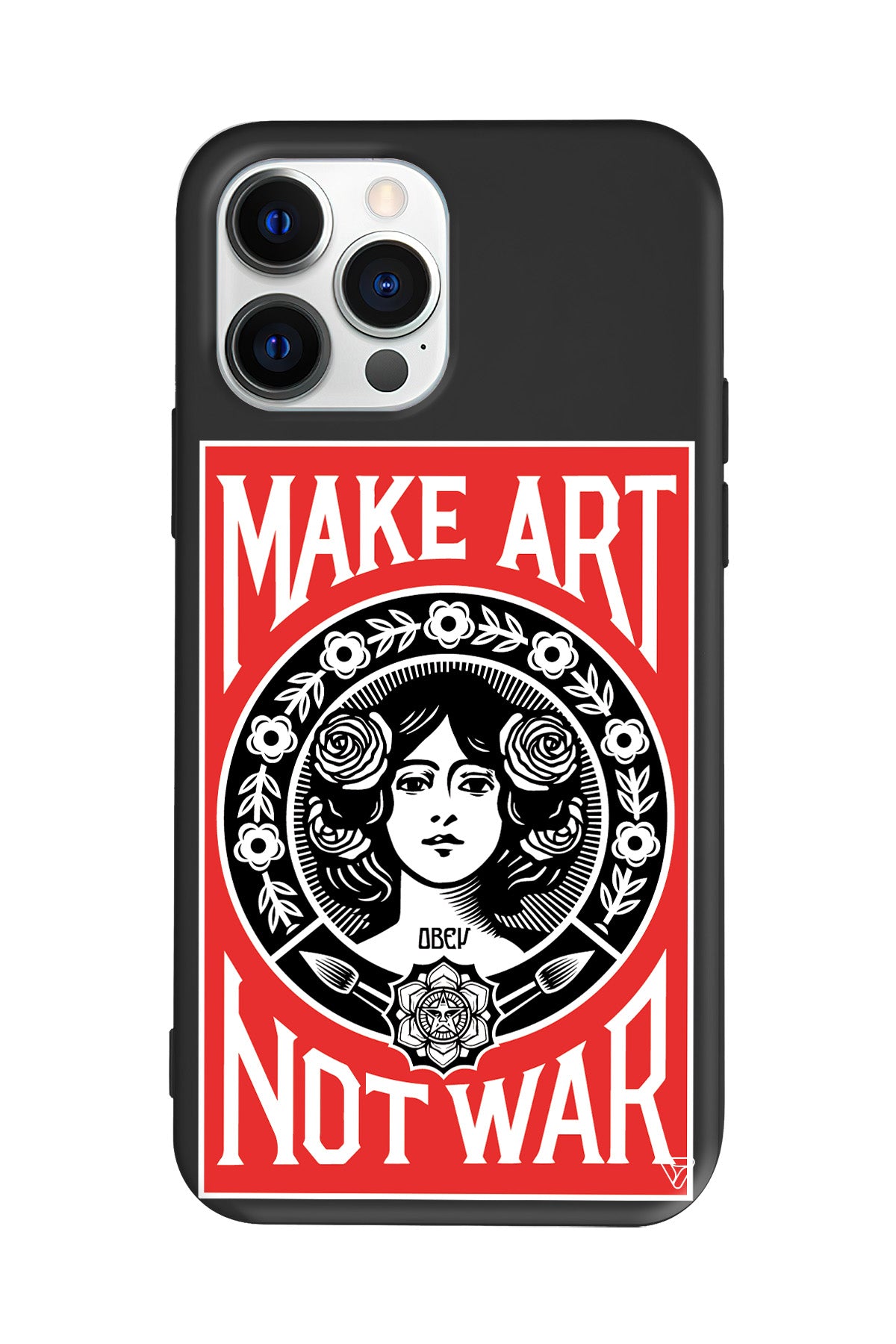 Obey Make Love Lansman Model İçi Kadife Silikon Telefon Kılıfı