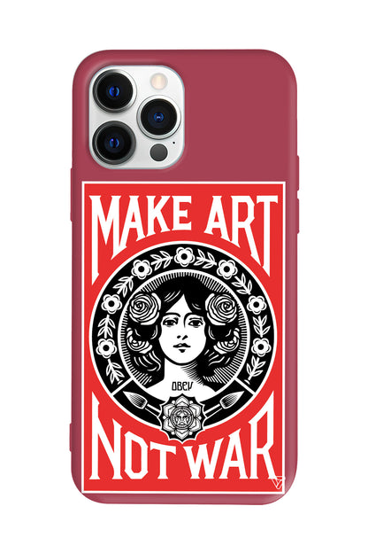 Obey Make Love Lansman Model İçi Kadife Silikon Telefon Kılıfı