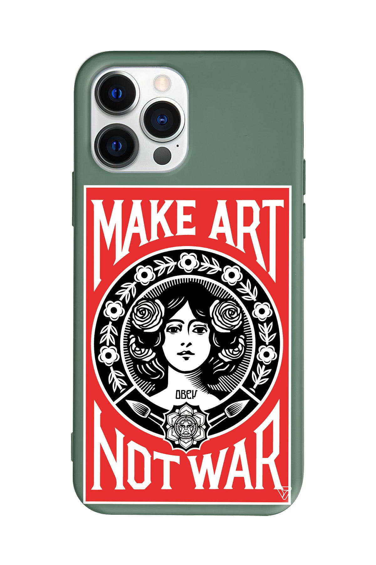 Obey Make Love Lansman Model İçi Kadife Silikon Telefon Kılıfı