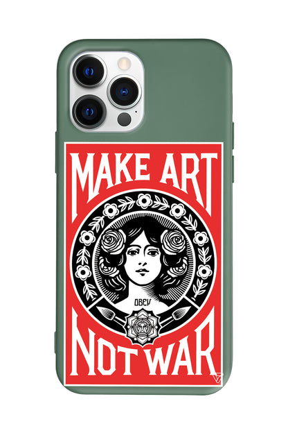 Obey Make Love Lansman Model İçi Kadife Silikon Telefon Kılıfı
