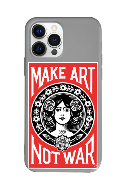 Obey Make Love Lansman Model İçi Kadife Silikon Telefon Kılıfı