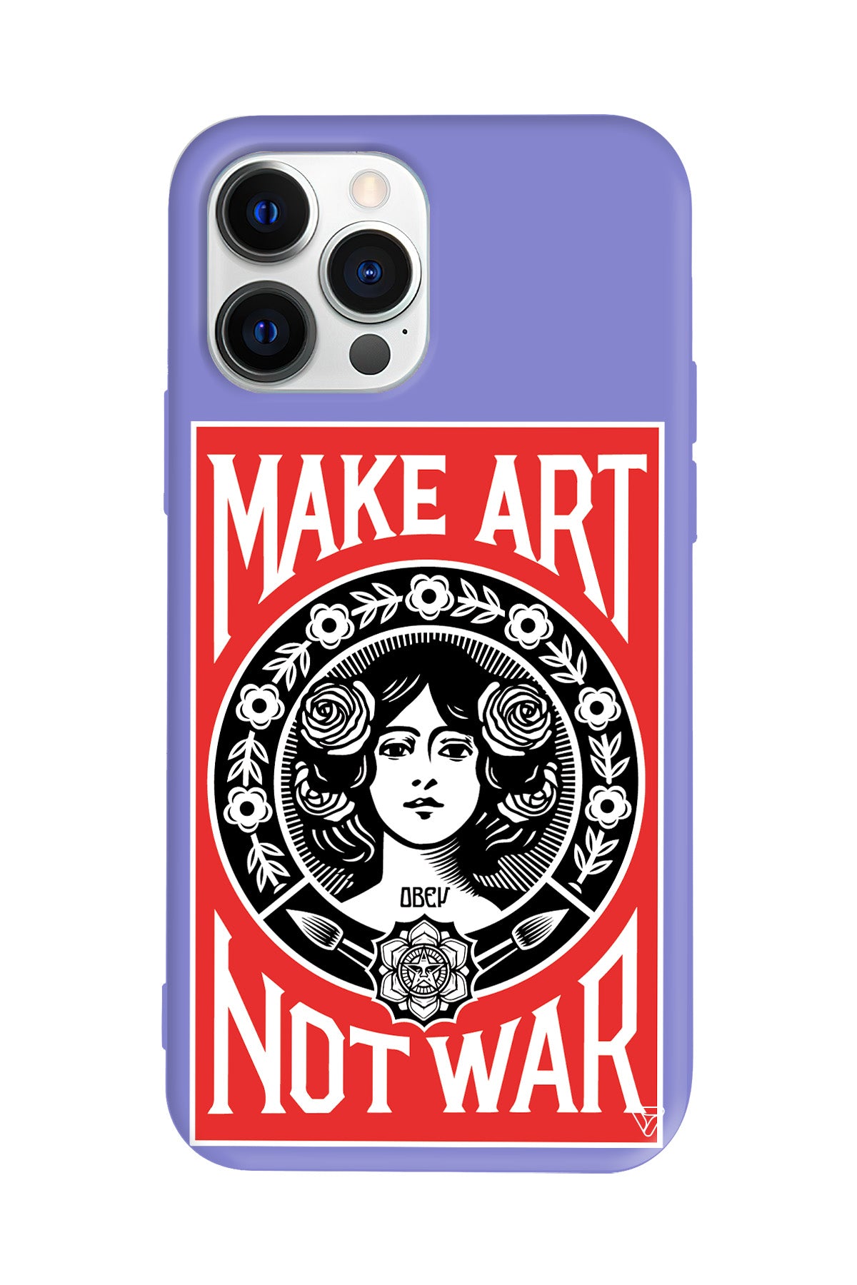 Obey Make Love Lansman Model İçi Kadife Silikon Telefon Kılıfı