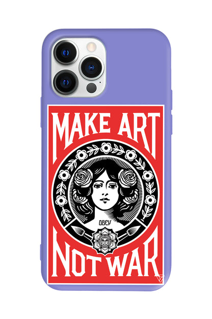 Obey Make Love Lansman Model İçi Kadife Silikon Telefon Kılıfı