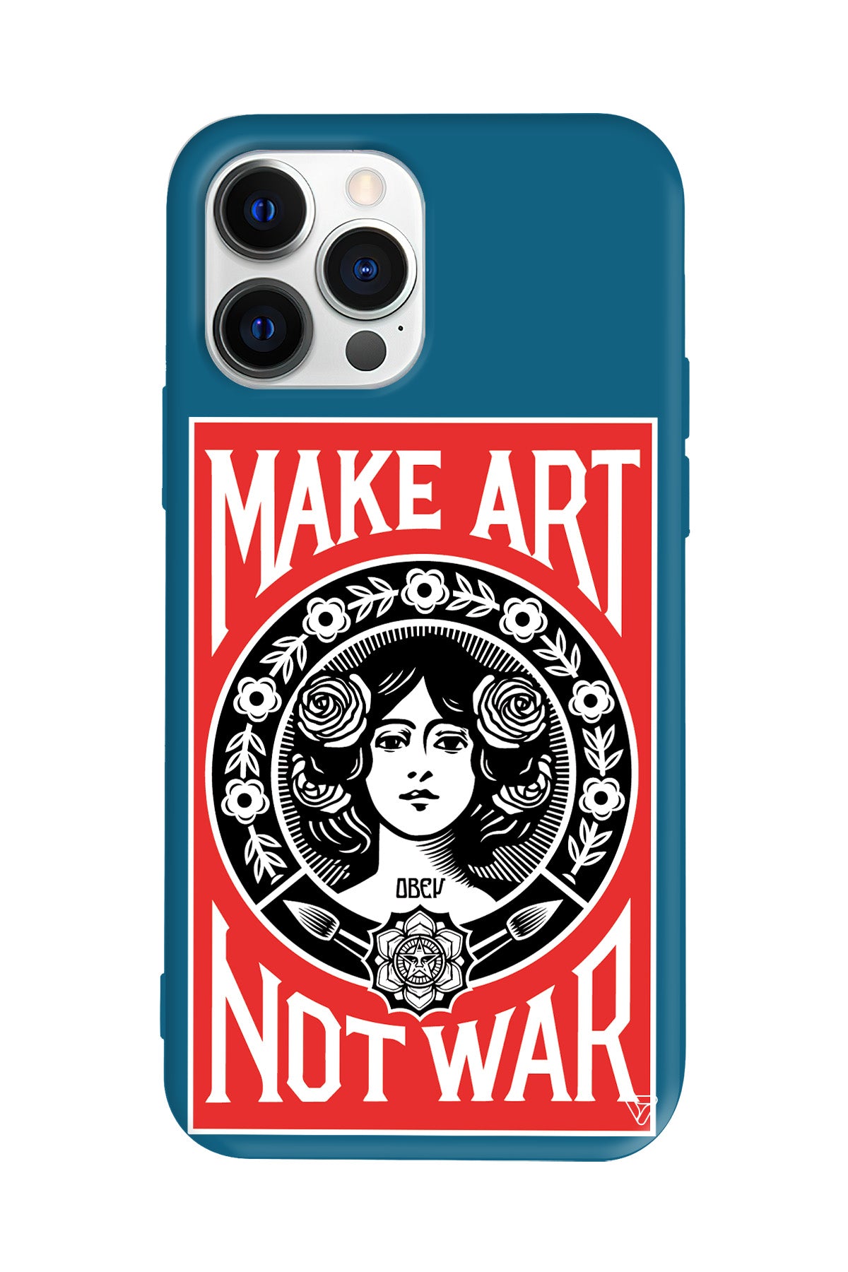 Obey Make Love Lansman Model İçi Kadife Silikon Telefon Kılıfı