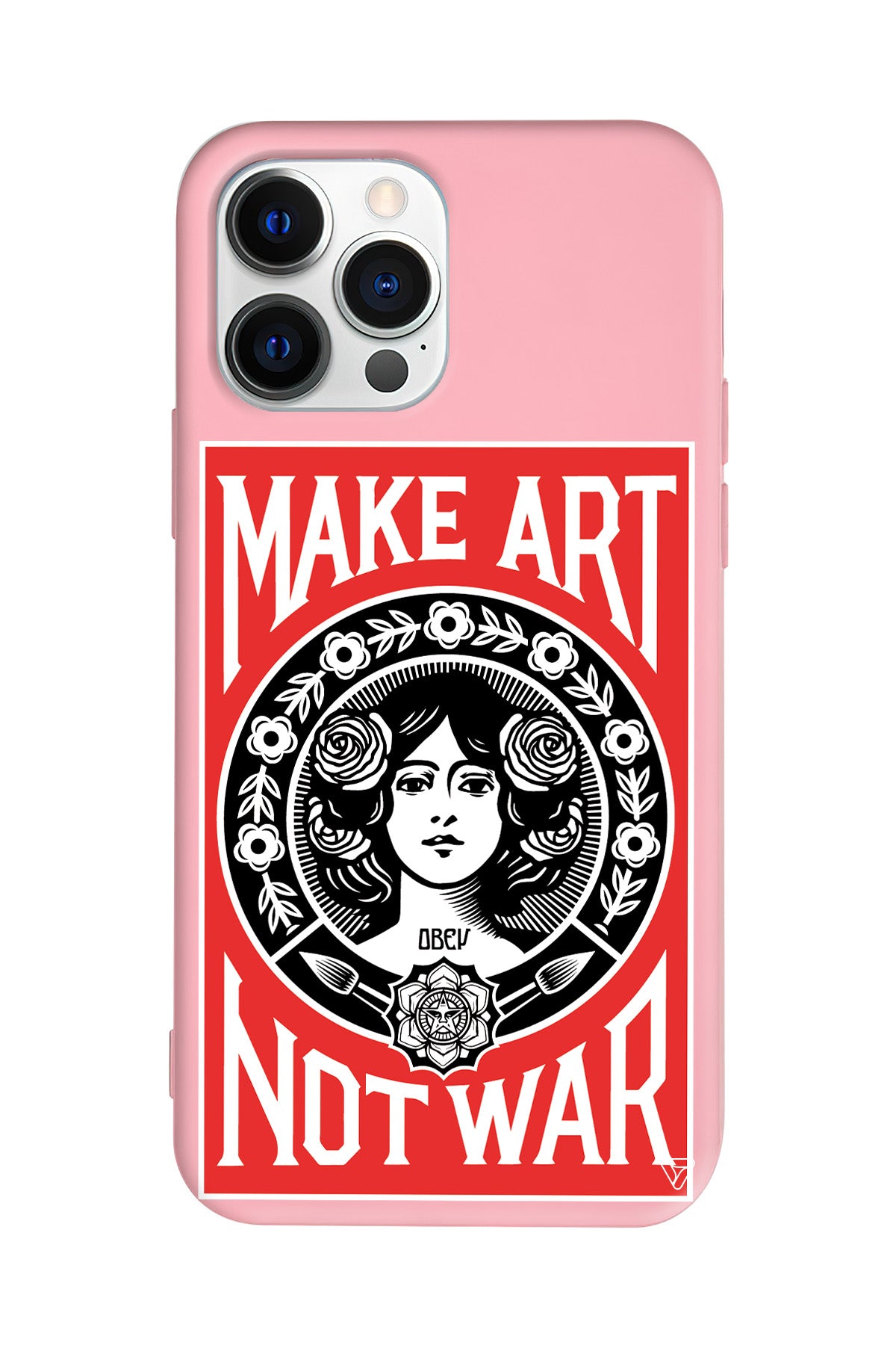 Obey Make Love Lansman Model İçi Kadife Silikon Telefon Kılıfı