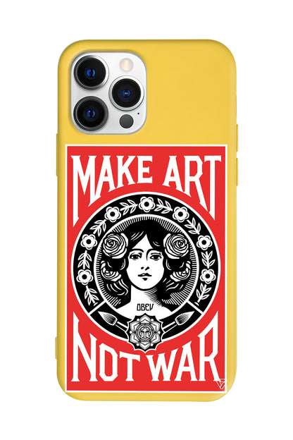 Obey Make Love Lansman Model İçi Kadife Silikon Telefon Kılıfı