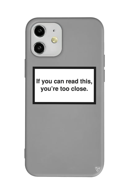 If you can read this, you're too close. Lansman Model İçi Kadife Silikon Telefon Kılıfı
