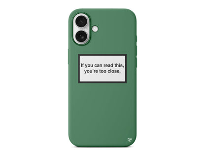 If you can read this, you're too close. Lansman Model İçi Kadife Silikon Telefon Kılıfı