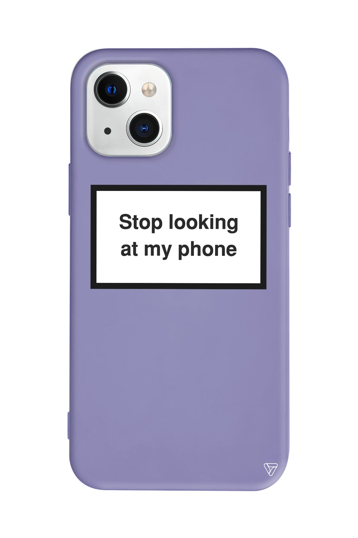 Stop looking at my phone. Lansman Model İçi Kadife Silikon Telefon Kılıfı