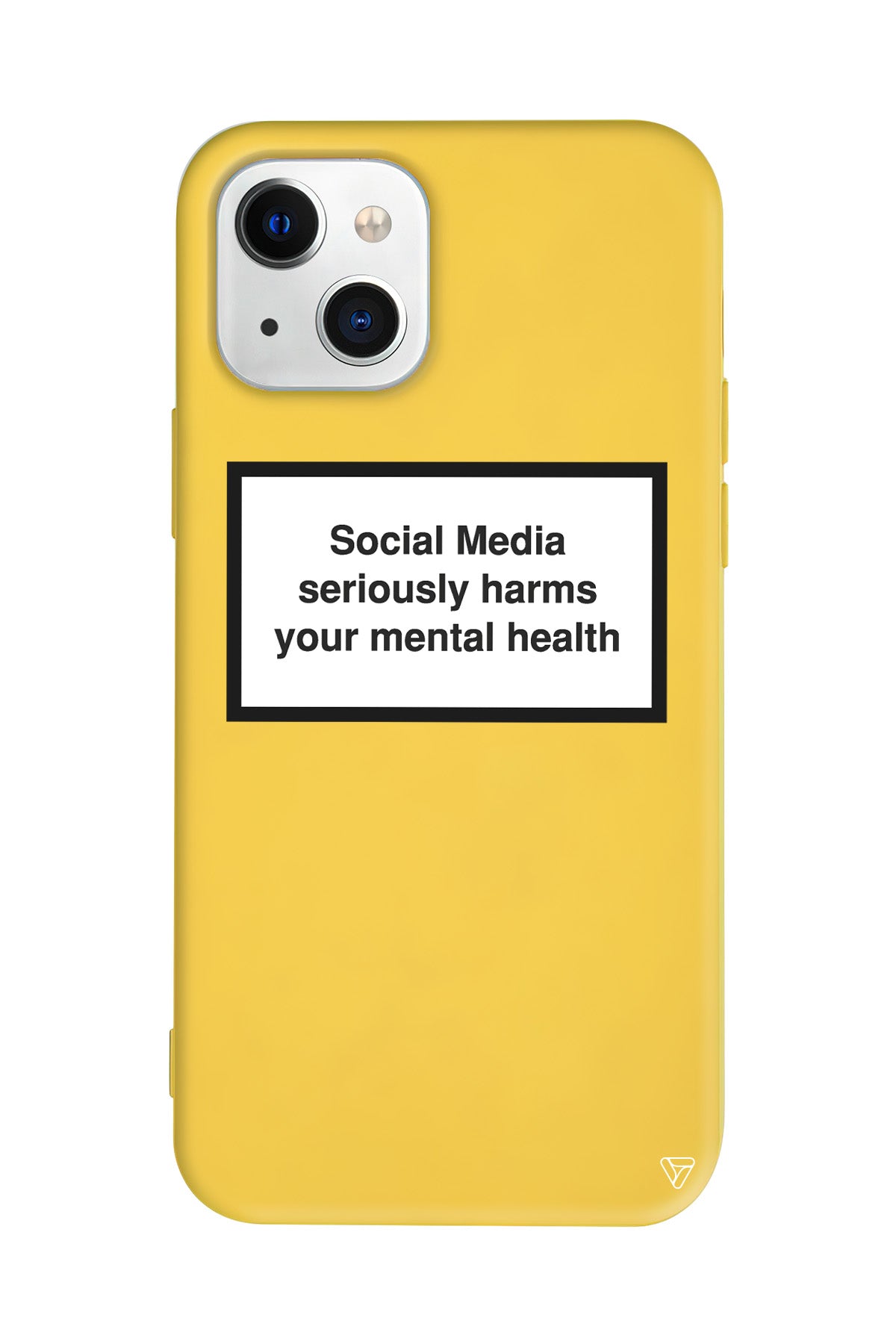 Social Media seriously harms your mental health Lansman Model İçi Kadife Silikon Telefon Kılıfı – Plus Serisine Özel