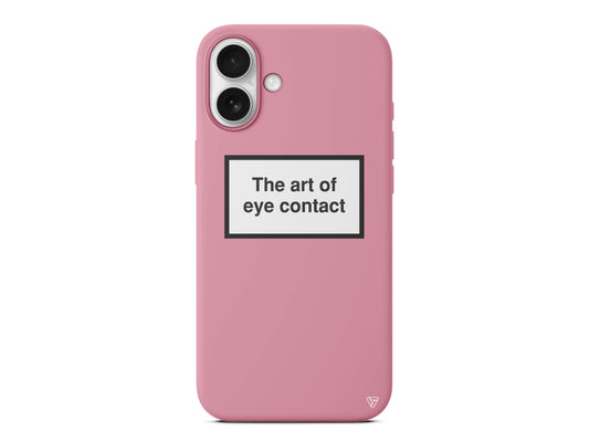 The art of eye contact Lansman Model İçi Kadife Silikon Telefon Kılıfı – Plus Serisine Özel