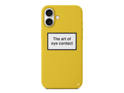 The art of eye contact Lansman Model İçi Kadife Silikon Telefon Kılıfı – Plus Serisine Özel