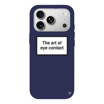 The art of eye contact Lansman Model İçi Kadife Silikon Telefon Kılıfı
