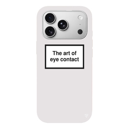 The art of eye contact Lansman Model İçi Kadife Silikon Telefon Kılıfı