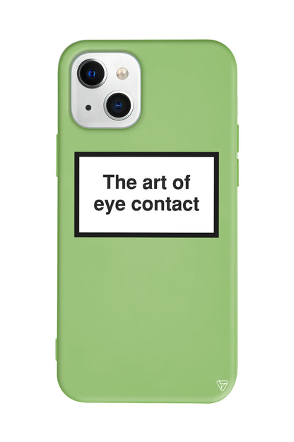 The art of eye contact Lansman Model İçi Kadife Silikon Telefon Kılıfı – Plus Serisine Özel