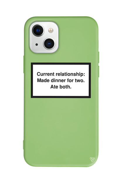 Current relationship: Made dinner for two. Ate both. Lansman Model İçi Kadife Silikon Telefon Kılıfı – Plus Serisine Özel