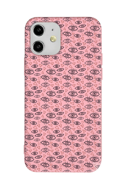 Binlerce Goz Lansman Model İçi Kadife Silikon Telefon Kılıfı