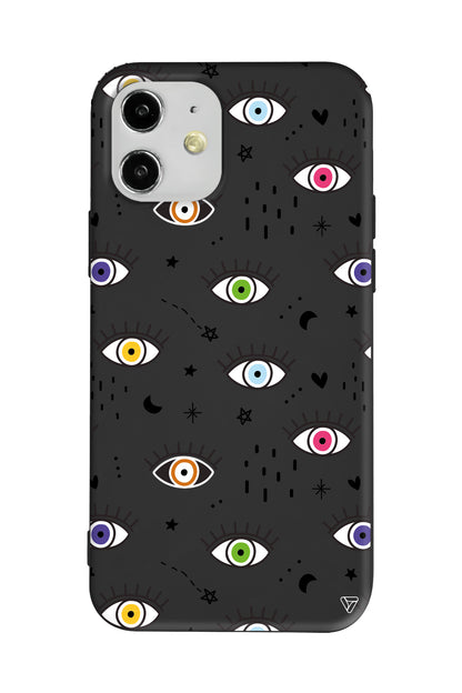 En Renkli Goz Lansman Model İçi Kadife Silikon Telefon Kılıfı