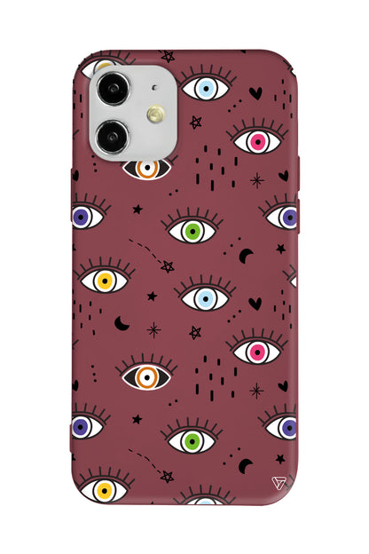 En Renkli Goz Lansman Model İçi Kadife Silikon Telefon Kılıfı