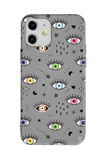 En Renkli Goz Lansman Model İçi Kadife Silikon Telefon Kılıfı