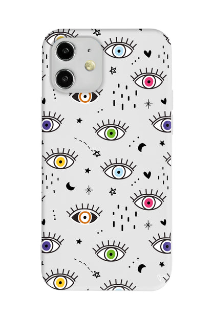 En Renkli Goz Lansman Model İçi Kadife Silikon Telefon Kılıfı