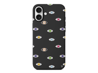 En Renkli Goz Lansman Model İçi Kadife Silikon Telefon Kılıfı – Plus Serisine Özel