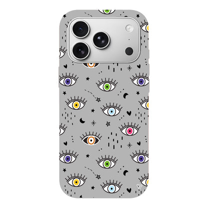 En Renkli Goz Lansman Model İçi Kadife Silikon Telefon Kılıfı