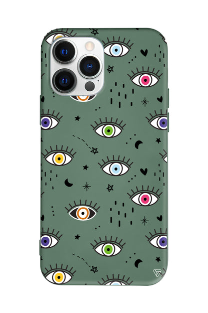 En Renkli Goz Lansman Model İçi Kadife Silikon Telefon Kılıfı