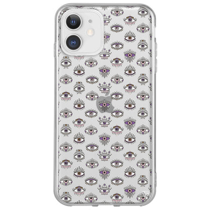 Havali Kirpikler Lansman Model İçi Kadife Silikon Telefon Kılıfı