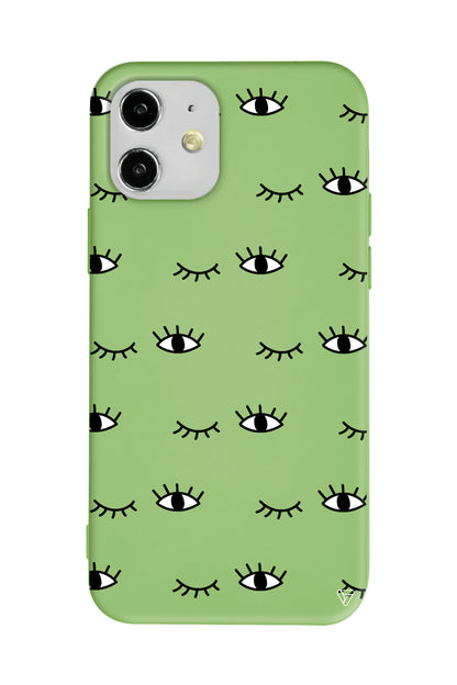 Kirpilan Goz Lansman Model İçi Kadife Silikon Telefon Kılıfı