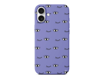 Kirpilan Goz Lansman Model İçi Kadife Silikon Telefon Kılıfı