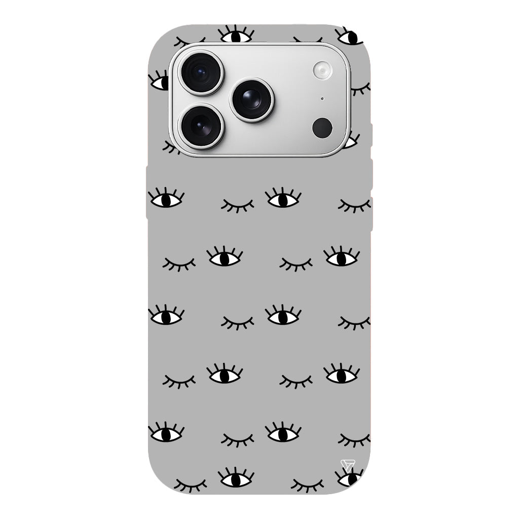 Kirpilan Goz Lansman Model İçi Kadife Silikon Telefon Kılıfı