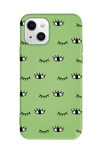 Kirpilan Goz Lansman Model İçi Kadife Silikon Telefon Kılıfı