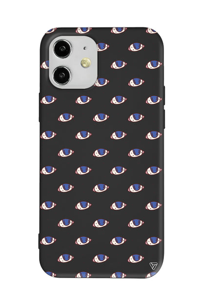 Eyes On You Lansman Model İçi Kadife Silikon Telefon Kılıfı