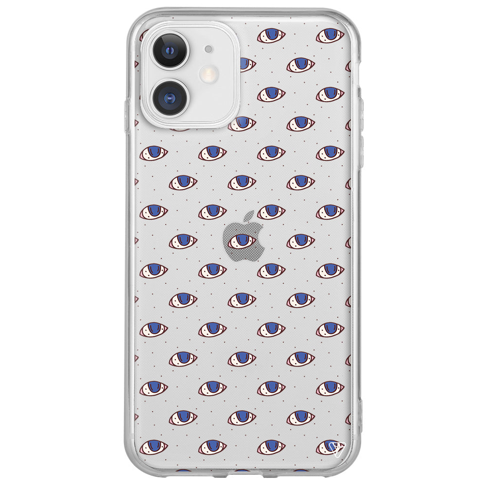 Eyes On You Lansman Model İçi Kadife Silikon Telefon Kılıfı