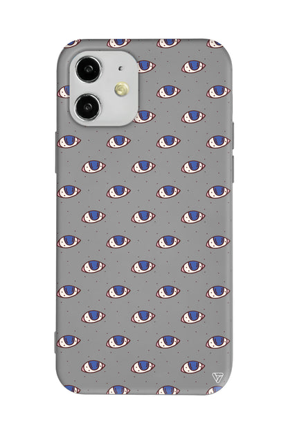 Eyes On You Lansman Model İçi Kadife Silikon Telefon Kılıfı