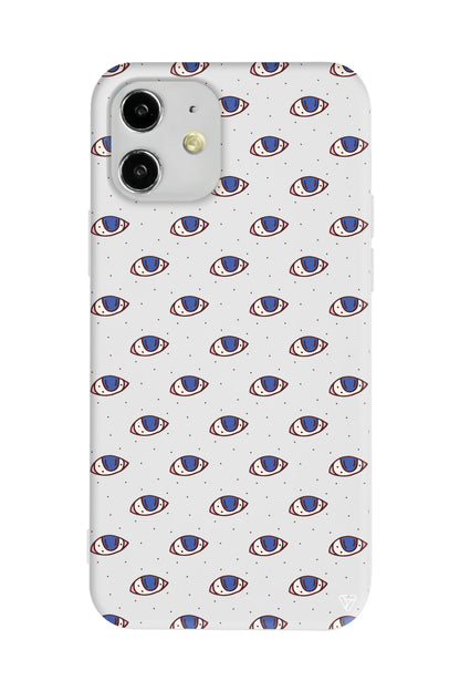 Eyes On You Lansman Model İçi Kadife Silikon Telefon Kılıfı