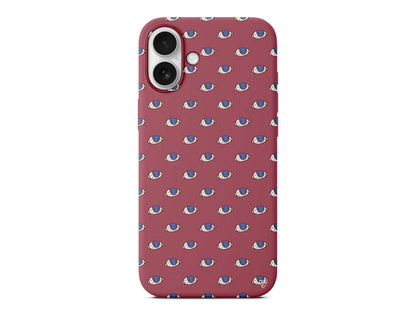 Eyes On You Lansman Model İçi Kadife Silikon Telefon Kılıfı