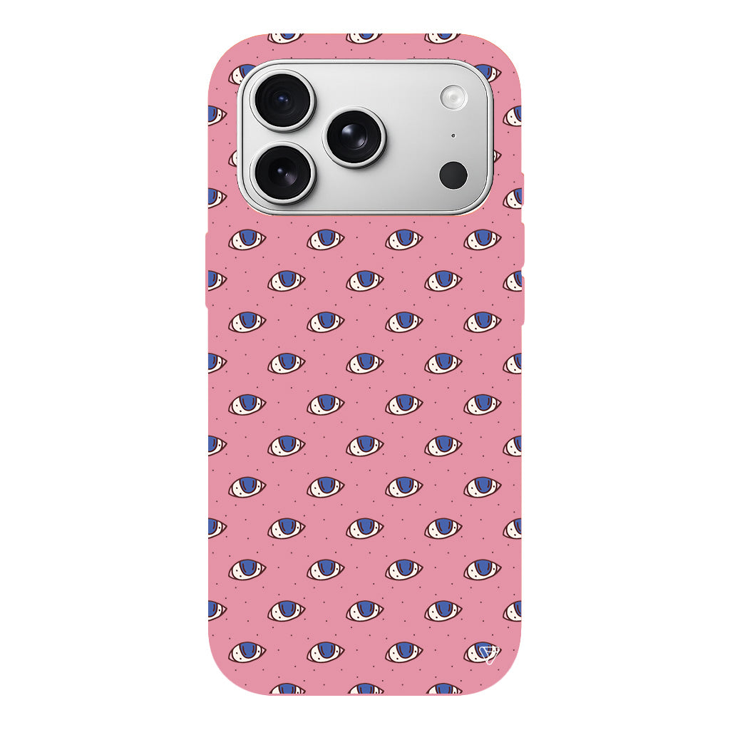 Eyes On You Lansman Model İçi Kadife Silikon Telefon Kılıfı